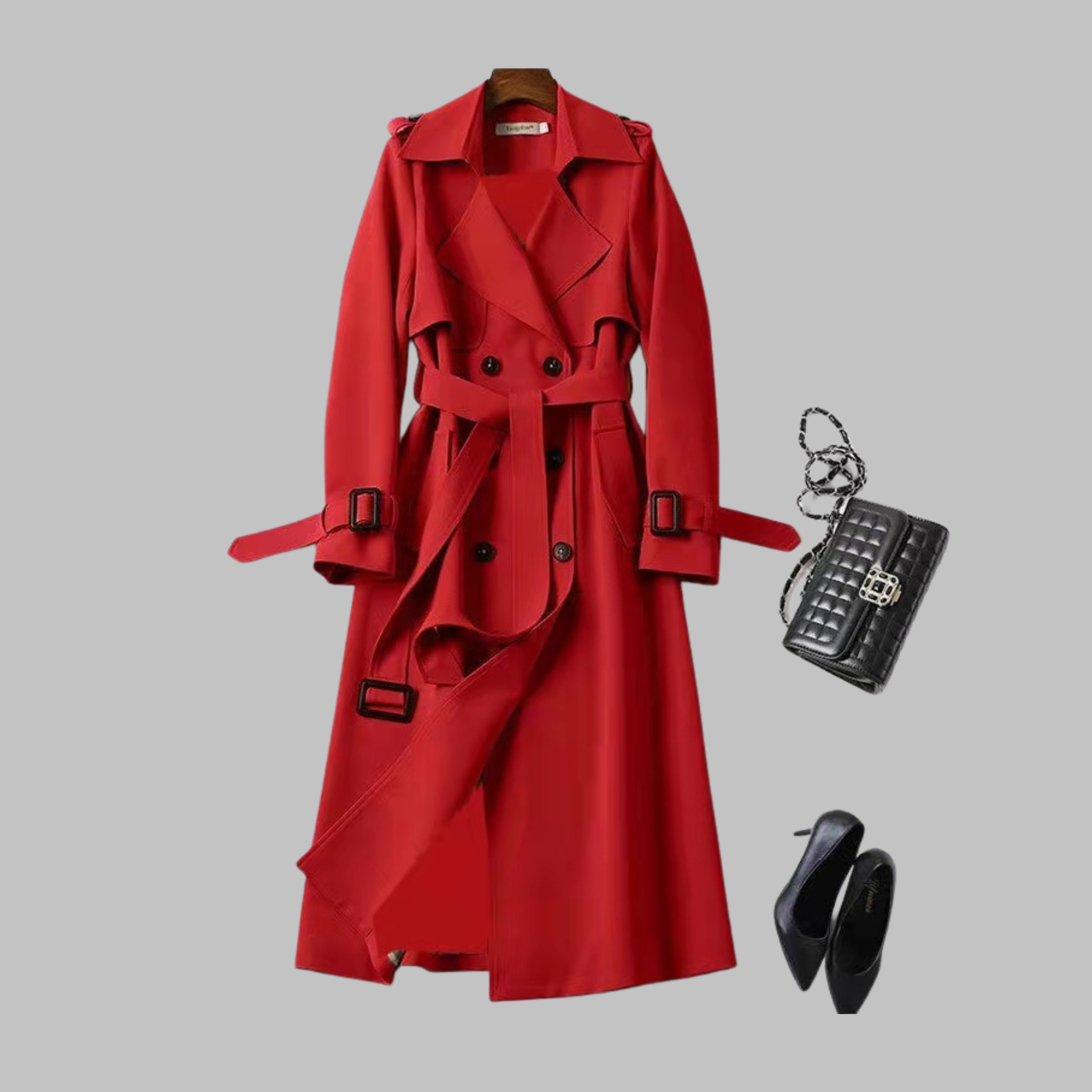 Tia - Elegant Knee-Length Loose Fit Coat