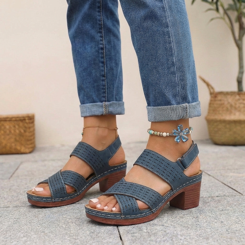 Victoria | Women’s Orthopedic Platform Heel Comfort Sandals