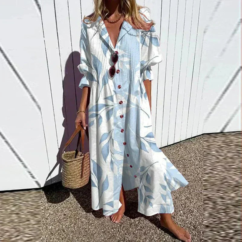 Catherine | Women’s Boho Floral Long Sleeve Maxi Dress