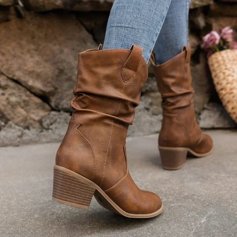 Rosie | Classic Mid-Calf Western Boots