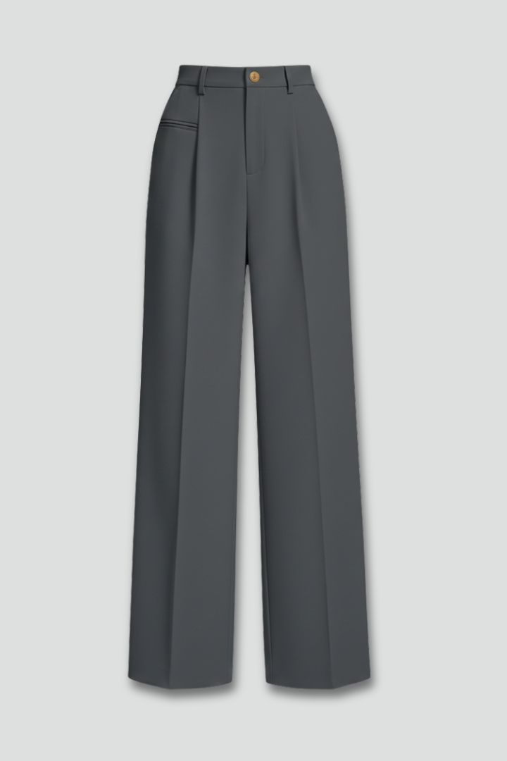 Blair | Women’s Palazzo Trousers with Front Pleats and Back Pockets