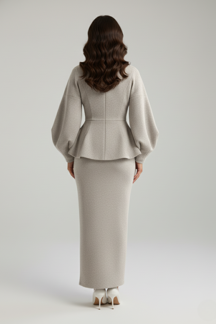 Taylor | Women’s V-Neck Blazer and Skirt Set