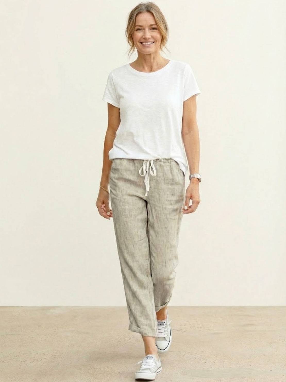 Alexa | Women's Drawstring Waist Casual Slim Fit Pants