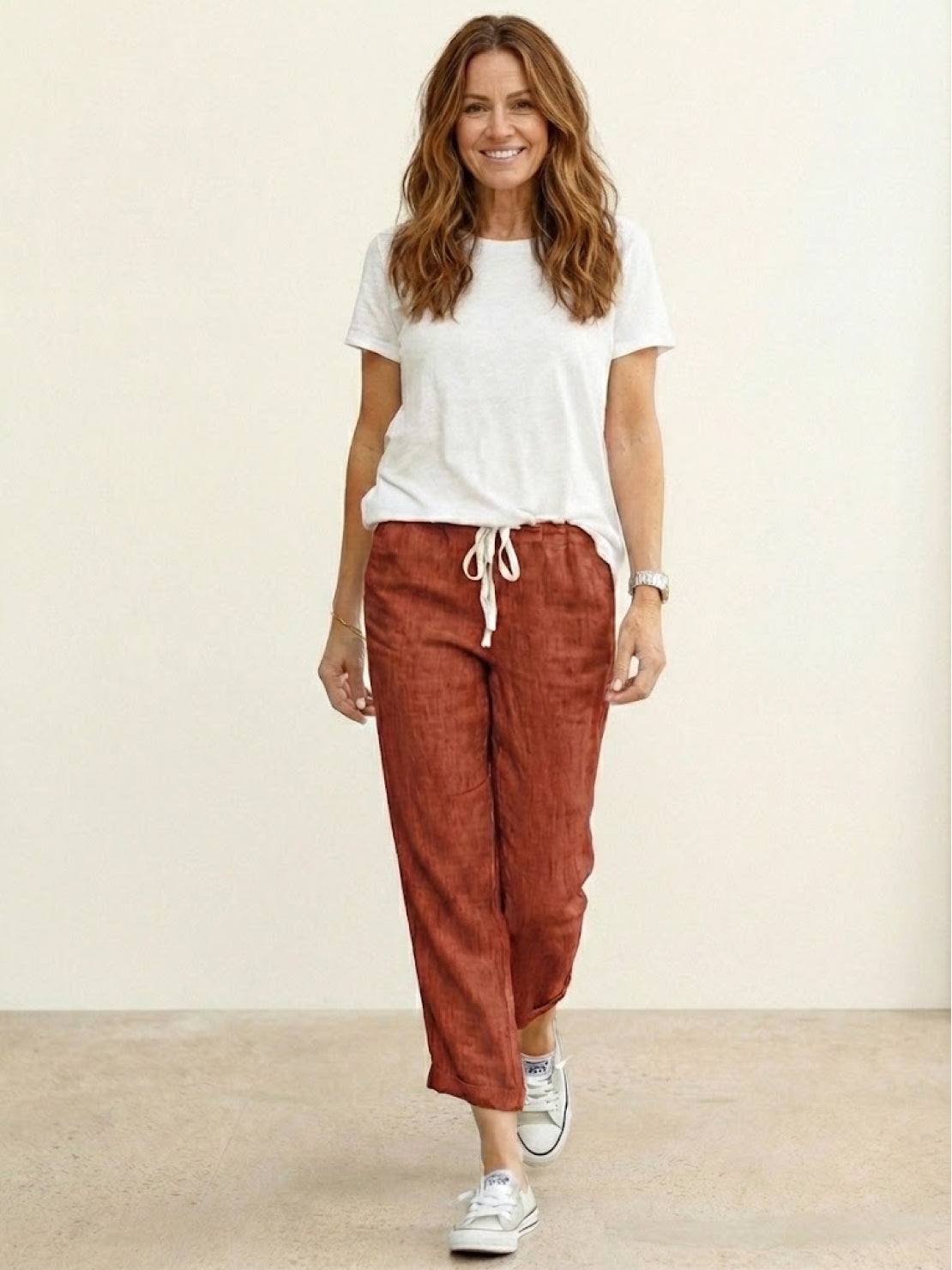 Alexa | Women's Drawstring Waist Casual Slim Fit Pants