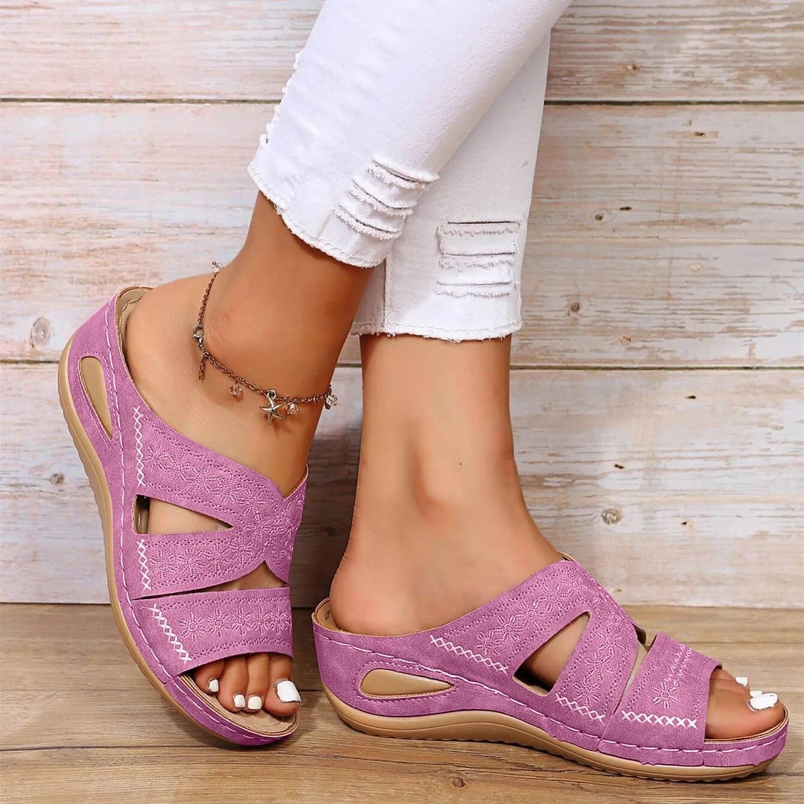 Olivia | Cross-Strap Sandals Orthopedic Adjustable Comfort
