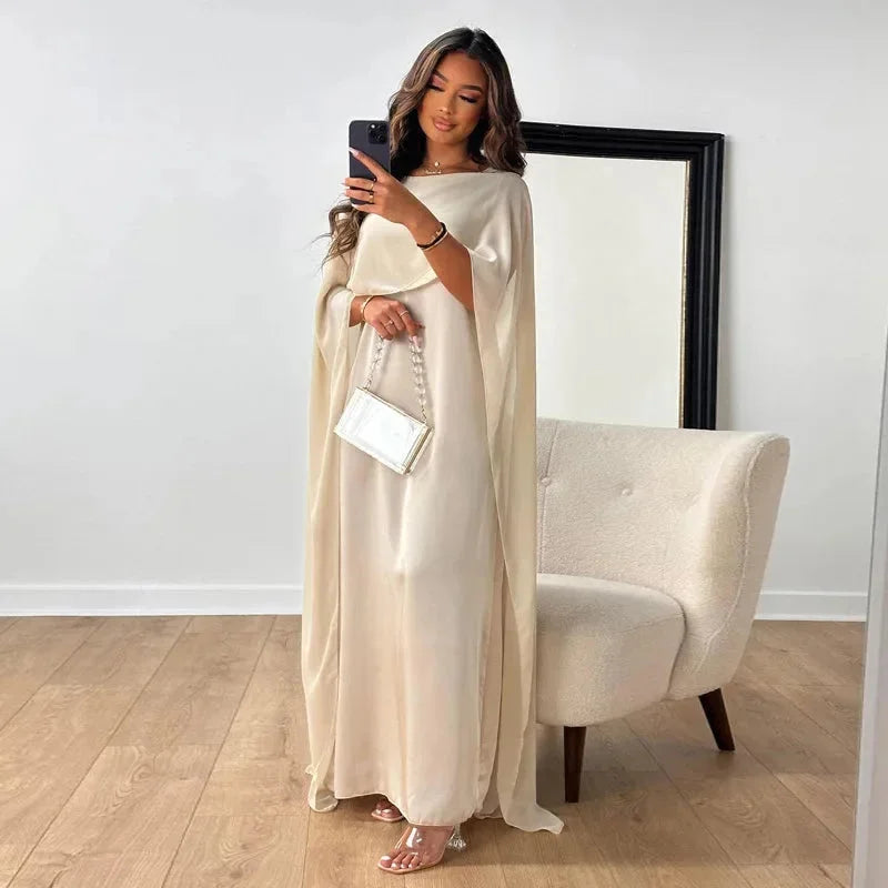 Lily | Women's Wedding Guest Cape Maxi Dress