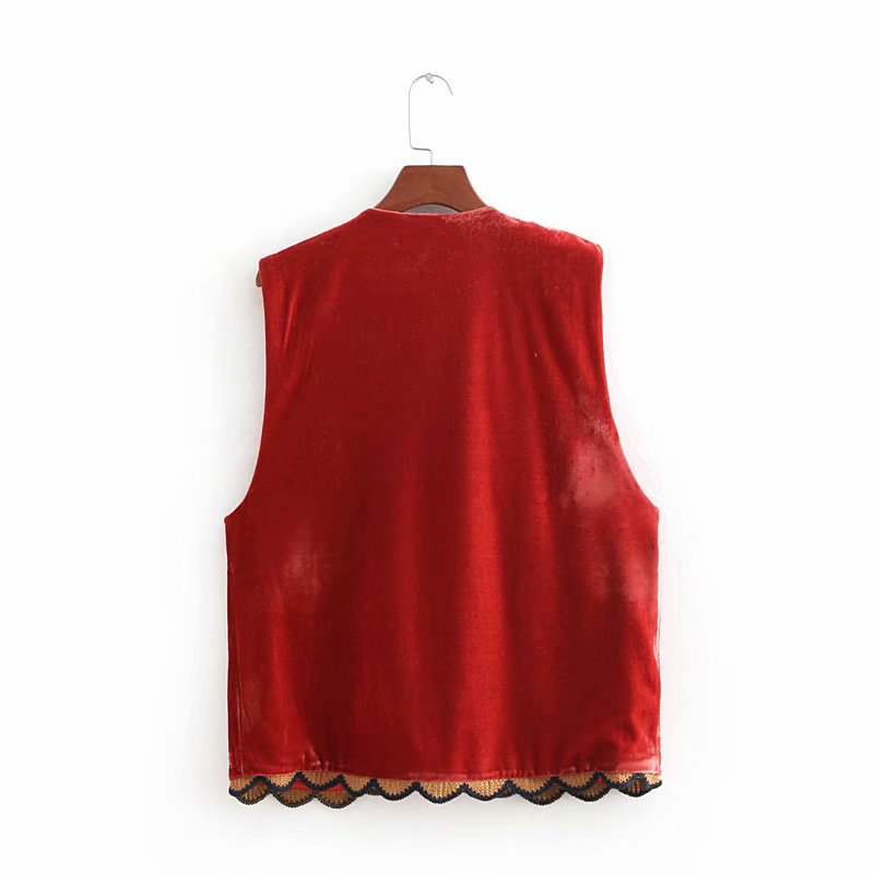 Eleanor | Women’s Boho Floral Open Front Vest Design
