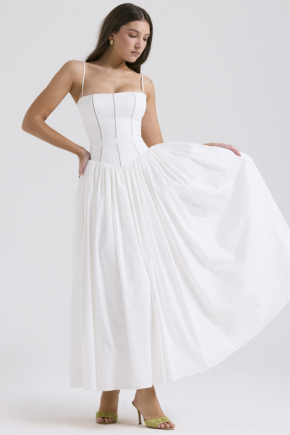 Gabriella | Women’s Wedding Guest Elegant Corset Midi Dress