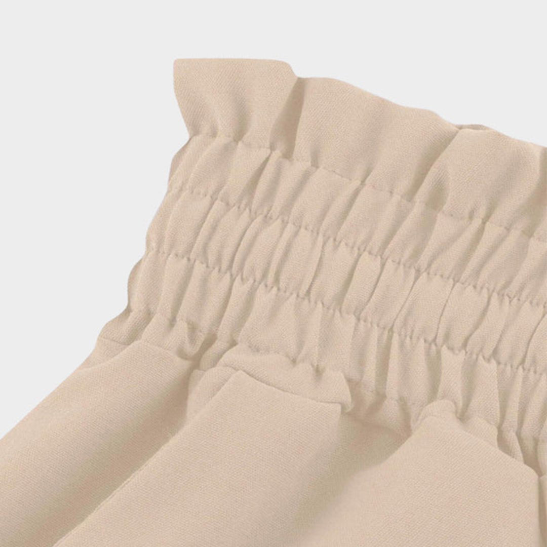 Isabella | Linen Wide Leg Pants High Waist Drawstring A-Line Pockets