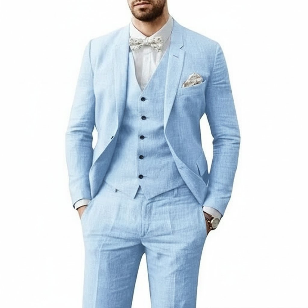 Mason | Men's 3-Piece Linen Suit Tailored Fit Wedding
