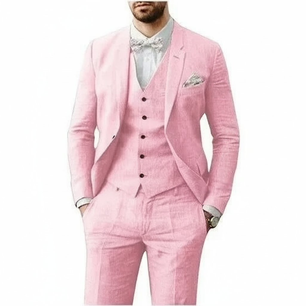 Mason | Men's 3-Piece Linen Suit Tailored Fit Wedding