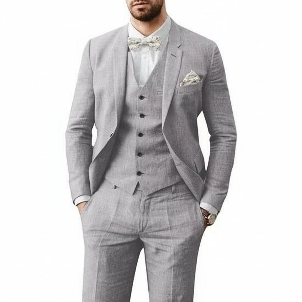 Mason | Men's 3-Piece Linen Suit Tailored Fit Wedding