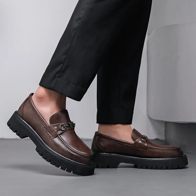 Mason | Men's Leather Loafers Business Dress Shoes Platform Sole