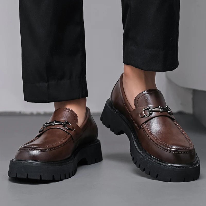 Mason | Men's Leather Loafers Business Dress Shoes Platform Sole