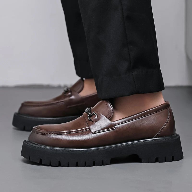 Mason | Men's Leather Loafers Business Dress Shoes Platform Sole