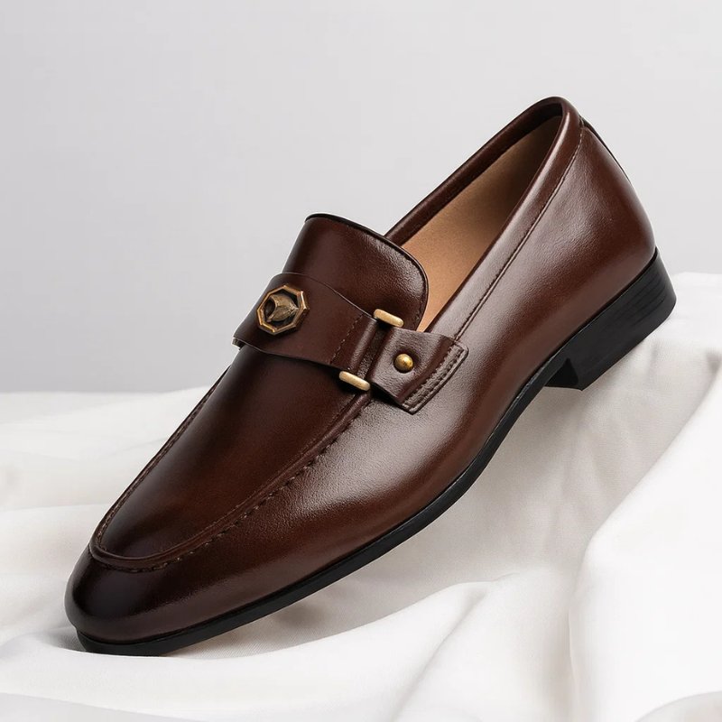 Nathan | Men's Leather Loafers Slip-On Italian Dress Shoes