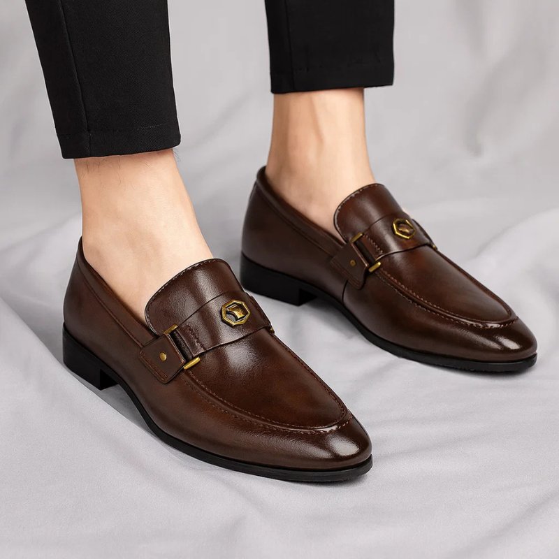 Nathan | Men's Leather Loafers Slip-On Italian Dress Shoes