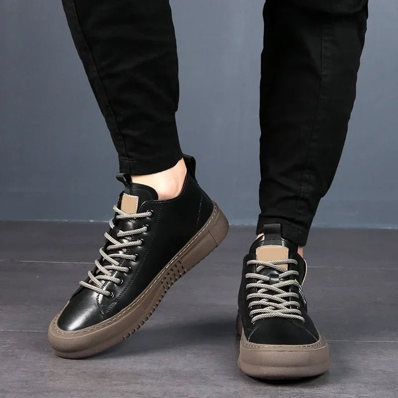 Jackson | Men's Leather Sneakers Lace-Up Casual High-Top