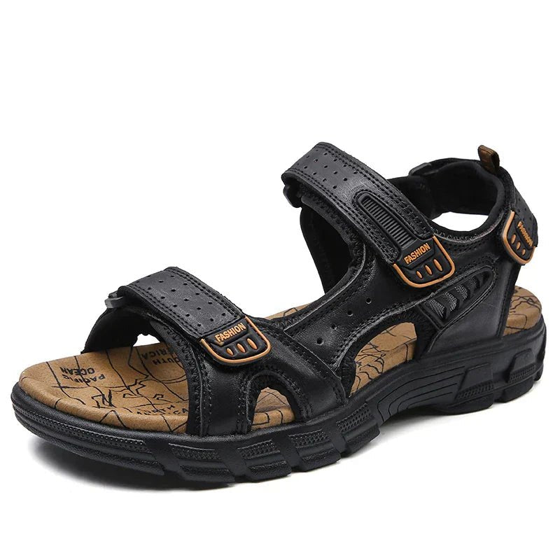 William | Men's Orthopedic Comfortable Sandals Velcro Leather Open-Toe