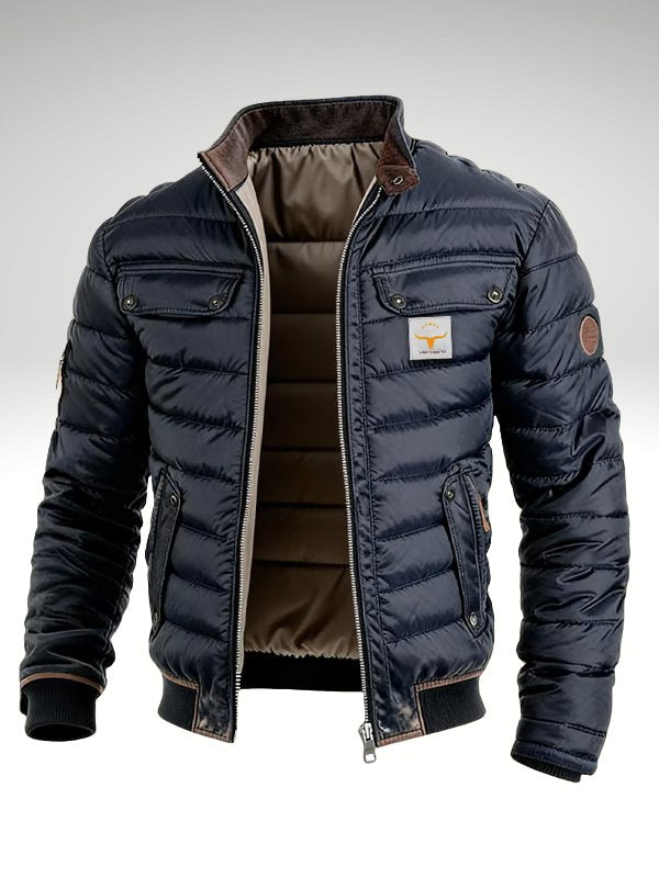 Sebastian | Men's Quilted Bomber Jacket Stand Collar Lightweight