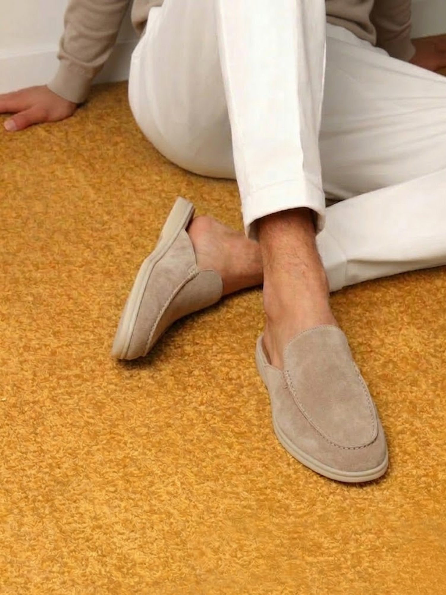 Elijah | Men's Slip-On Mules Open Heel Stitched Detail Casual