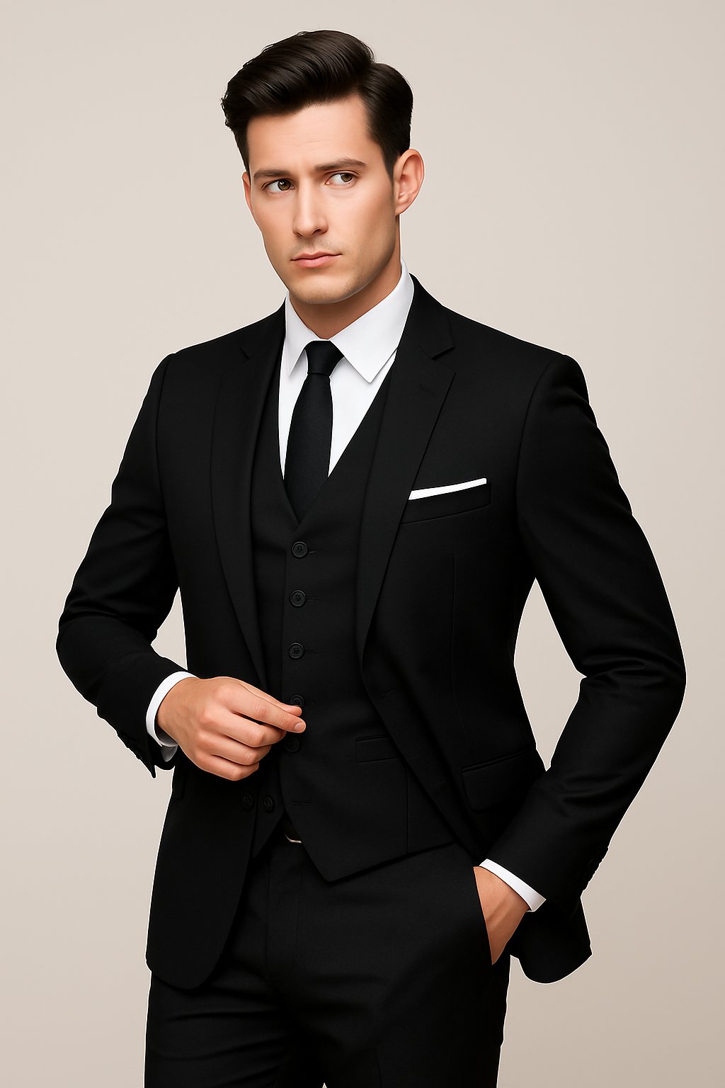 Caleb | Men's Three-Piece Slim-Fit Formal Suit