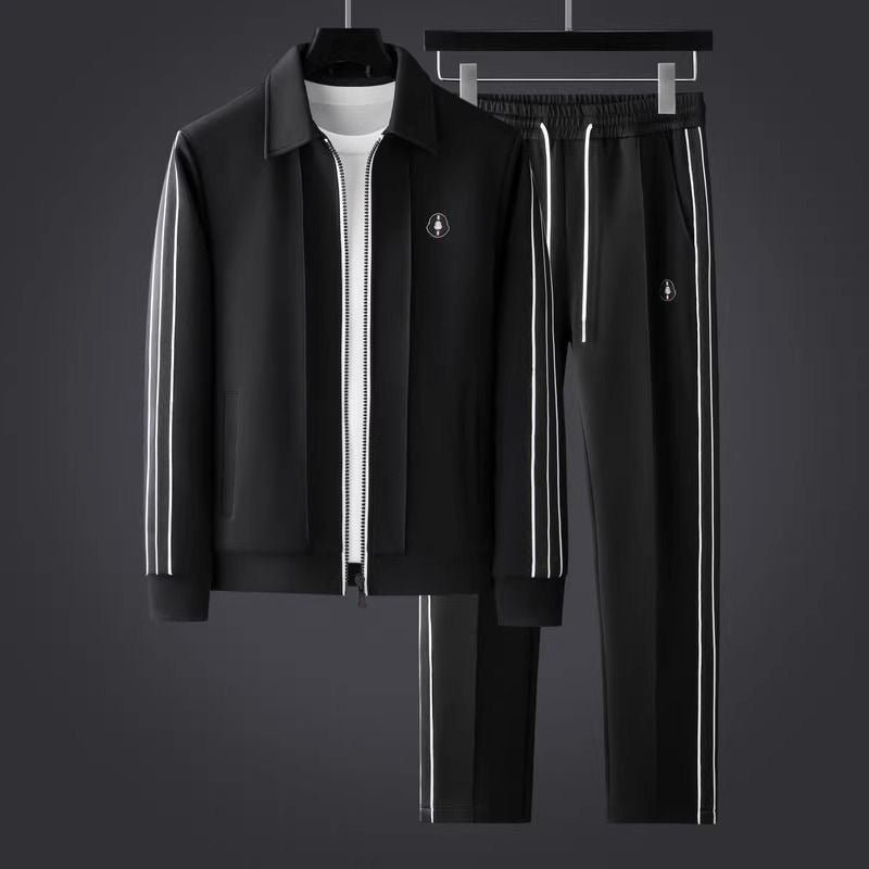 Ethan | Men's Tracksuit Set Lycra Zip-Up Jacket Athletic Pants
