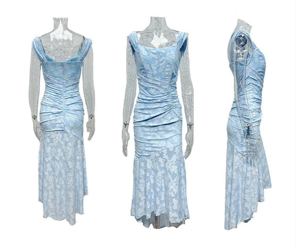Isabella | Mother of the Bride Dress Corset Jacquard Lace Mermaid Midi