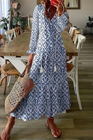 Florence | Women's Boho Floral Short Sleeve Maxi Dress