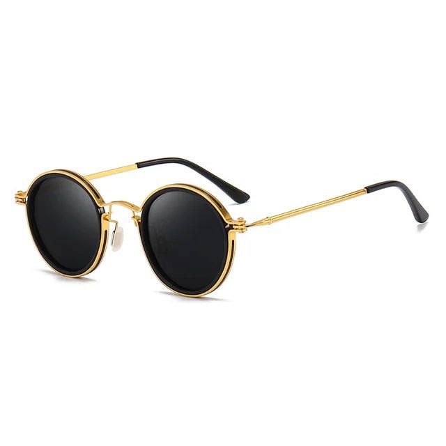 Grace | Sunglasses Polarized Round Frame Gold Metal Temples
