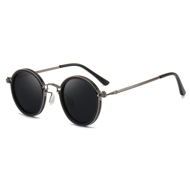 Grace | Sunglasses Polarized Round Frame Gold Metal Temples