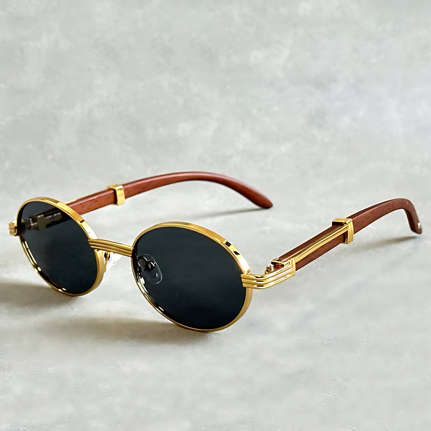 Daniel | Sunglasses Round Gold Frame Designer UV400 Protection