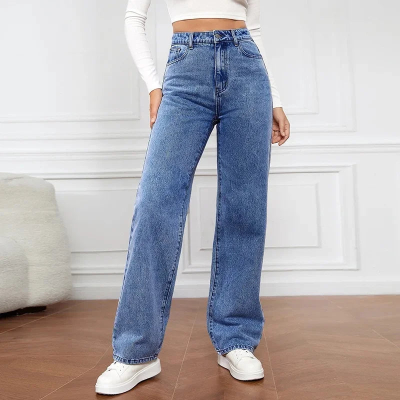 Mia | Women's High Waist Wide Leg Jeans