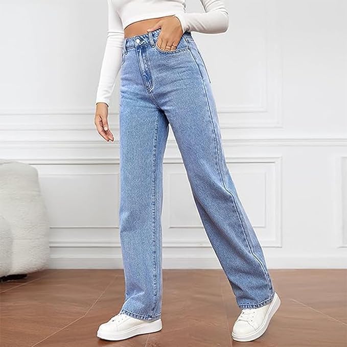 Mia | Women's High Waist Wide Leg Jeans