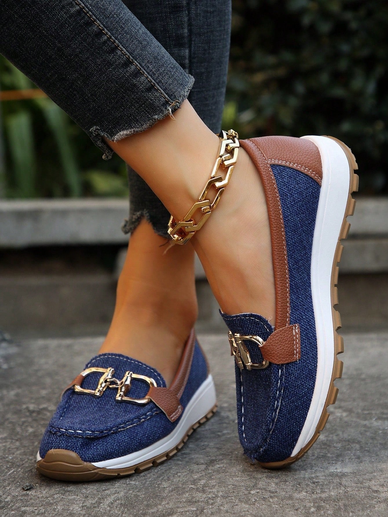 Emma | Women's Flat Loafers Slip-On Buckle Comfort Walking Shoes