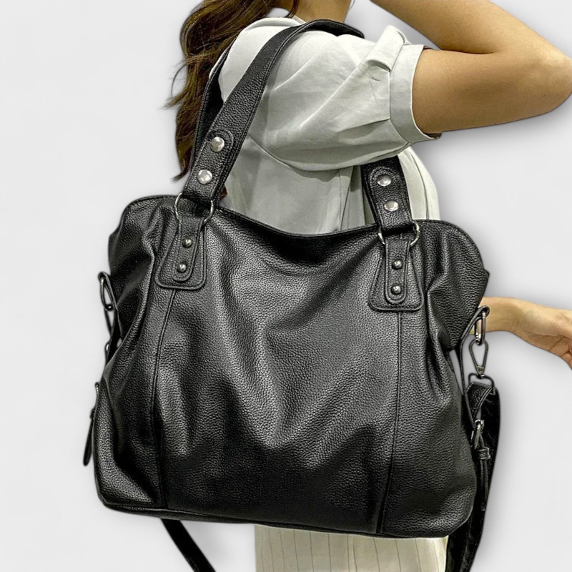 Emma | Women's Large Capacity Vegan Leather Shoulder Bag