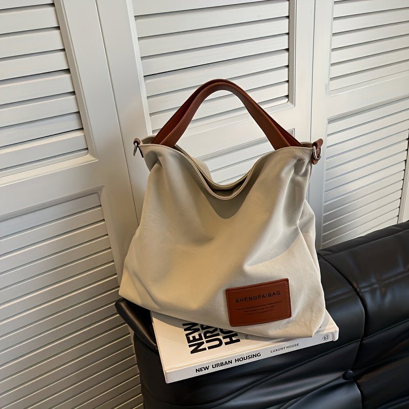 Layla | Women's Large Shoulder Canvas Tote Bag Adjustable Strap Hobo