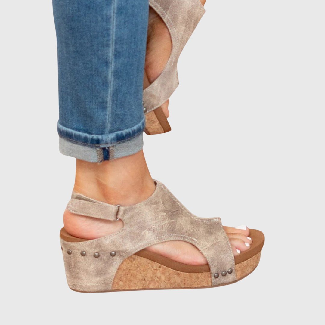 Penelope | Women's Orthopedic Cork Wedge Open-Toe Comfortable Sandals
