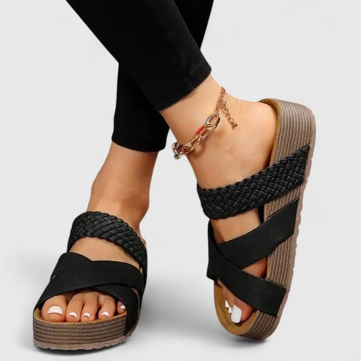 Amelia | Women's Orthopedic Platform Comfortable Sandals Braided Cross-Strap