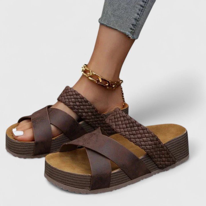 Amelia | Women's Orthopedic Platform Comfortable Sandals Braided Cross-Strap