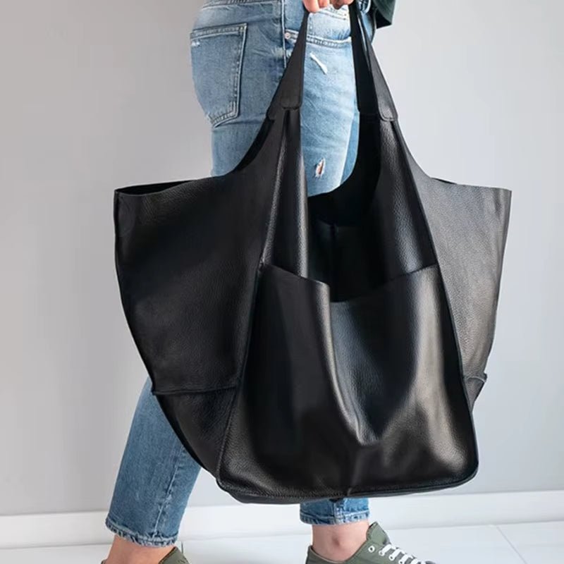 Harper | Women's Oversized Vegan Leather Magnetic Closure Tote Bag