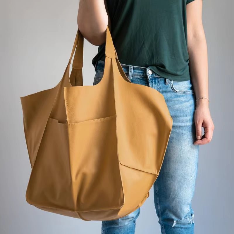 Harper | Women's Oversized Vegan Leather Magnetic Closure Tote Bag