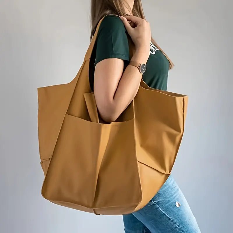 Harper | Women's Oversized Vegan Leather Magnetic Closure Tote Bag