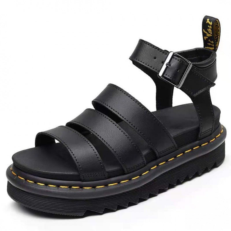 Eleanor | Women's Platform Strappy Comfortable Sandals Buckle Chunky Sole