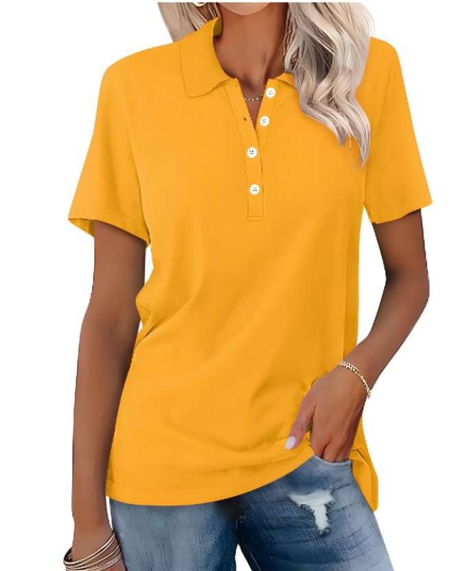 Layla | Women's Polo Shirt Short Sleeve Cotton Blend Classic Fit