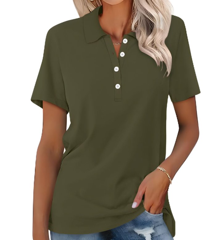 Layla | Women's Polo Shirt Short Sleeve Cotton Blend Classic Fit