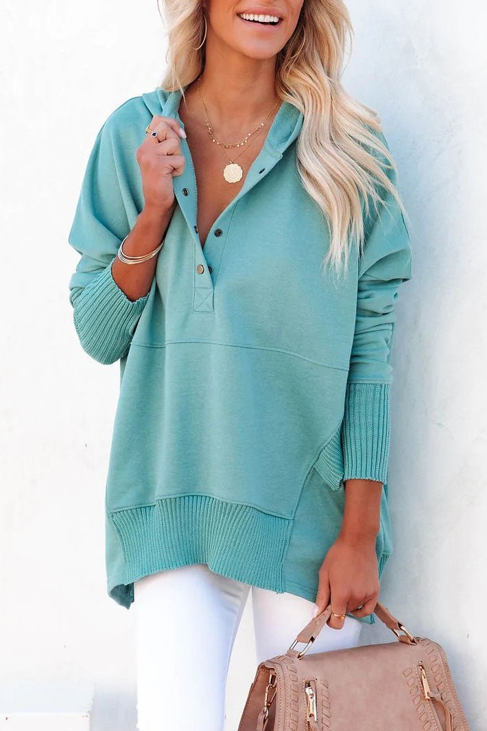 Emma | Women's Relaxed-Fit Hooded Drawstring Pullover Tunic Sweatshirt