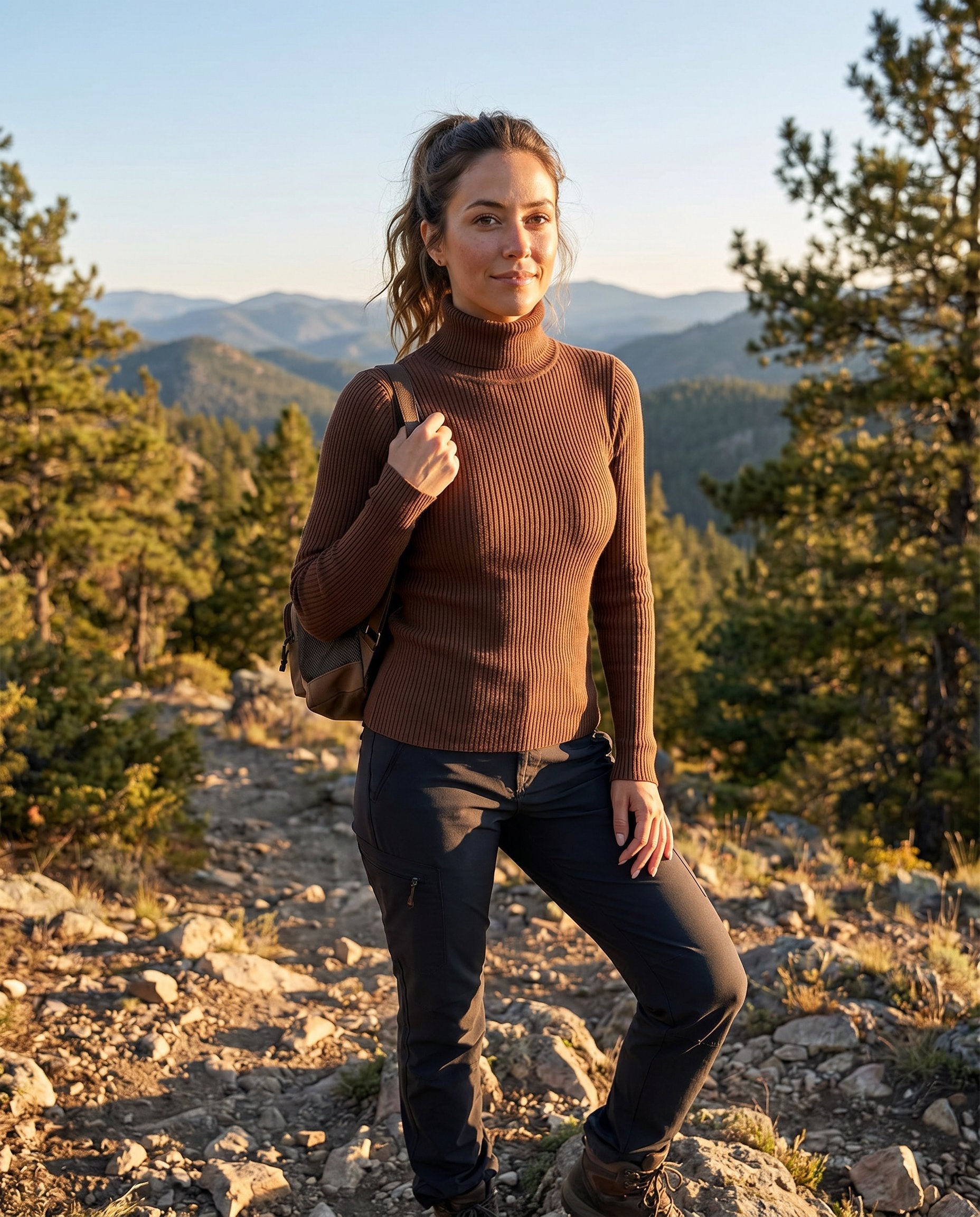 Scarlett | Women's Ribbed Turtleneck Lightweight Knit Sweater