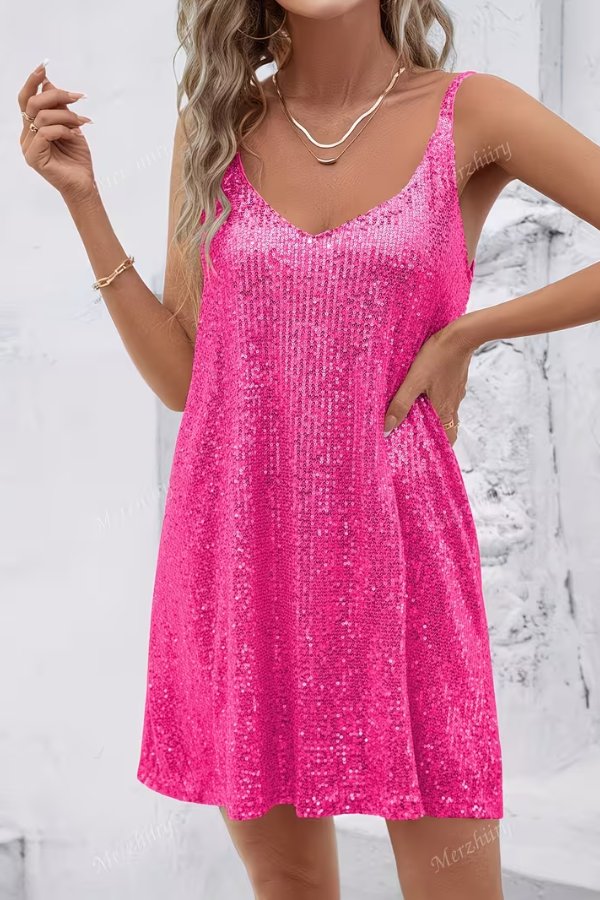 Camila | Women's Sleeveless Sequin Mini Evening Gown Cocktail Dress