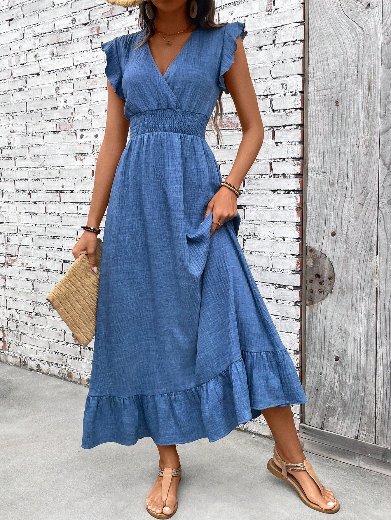 Delilah | Women’s Boho Smocked Waist Maxi Dress